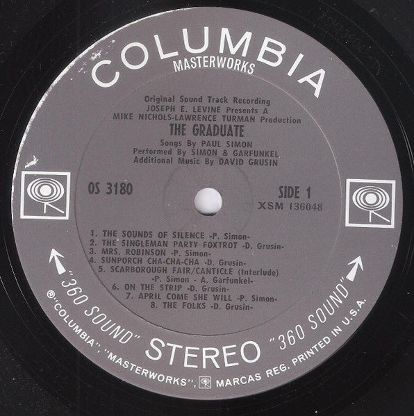 Simon & Garfunkel, Dave Grusin - The Graduate - VG+ LP Record 1968 Columbia USA Original Vinyl - Soundtrack - Shuga Records