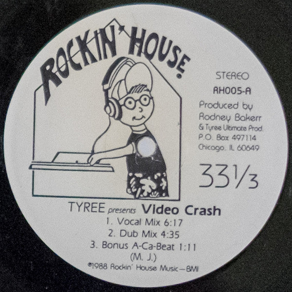 Tyree - Video Crash - VG 12" Single Record USA Rockin' House USA Vinyl - Chicago House / Techno - Shuga Records