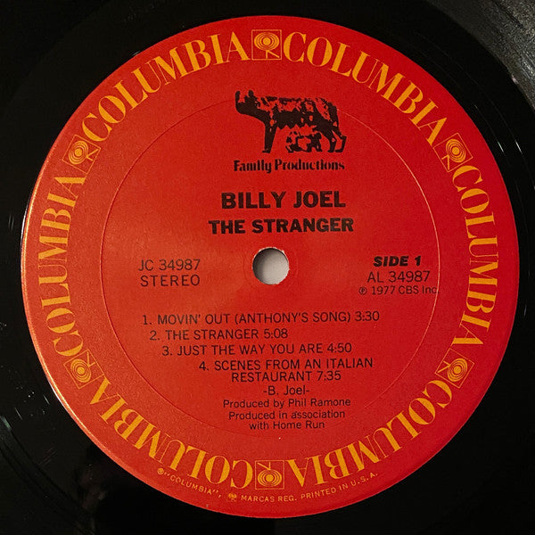 Billy Joel - The Stranger - VG LP Record 1977 Columbia USA Original Vinyl - Pop Rock / Soft Rock - Shuga Records