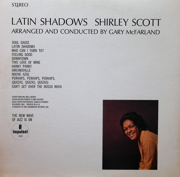 Shirley Scott - Latin Shadows (1966) - Mint- LP Record 1972 Impulse! USA Vinyl - Jazz / Latin Jazz