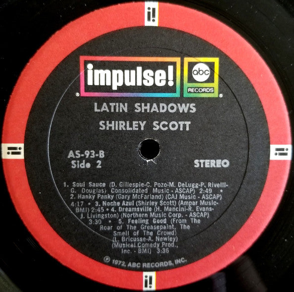Shirley Scott - Latin Shadows (1966) - Mint- LP Record 1972 Impulse! USA Vinyl - Jazz / Latin Jazz