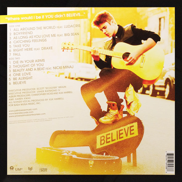 Justin Bieber - Believe (2012) - New LP Record 2016 Island School Boy USA Vinyl & Poster - Pop / Dance-pop - Shuga Records