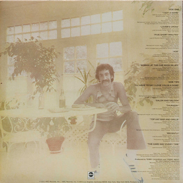 Jim Croce - I Got A Name - VG+ LP Record 1973 ABC USA Original Vinyl - Soft Rock / Pop Rock - Shuga Records