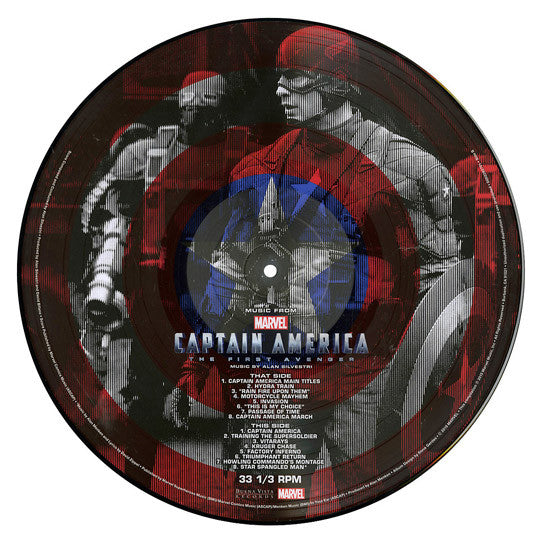 Alan Silvestri ‎– Music From Marvel Captain America: The First Avenger - New LP Record 2015 Buena Vista Hot Topic Exclusive Picture Disc Vinyl - Soundtrack / Marvel - Shuga Records