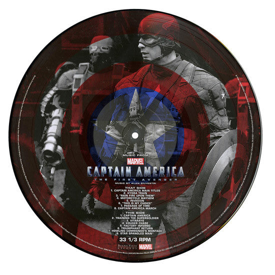 Alan Silvestri ‎– Music From Marvel Captain America: The First Avenger - New LP Record 2015 Buena Vista Hot Topic Exclusive Picture Disc Vinyl - Soundtrack / Marvel