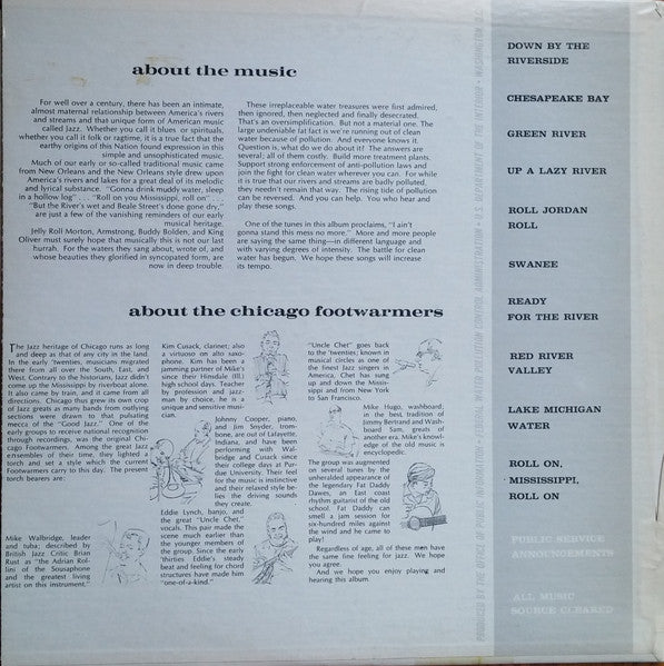 The Chicago Footwarmers - Down By The Riverside - VG+ LP Record 1968 Illinois Federal USA Vinyl - Jazz - Shuga Records