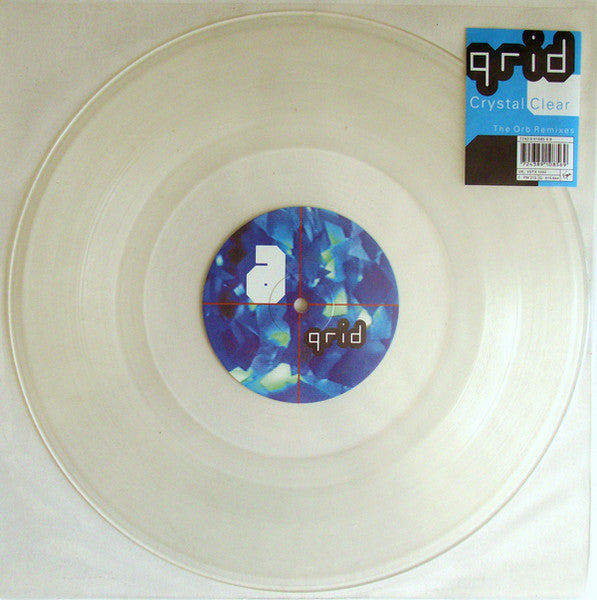 The Grid - Crystal Clear (The Orb Remixes) - Mint- 12" Single Record 1993 Virgin UK Clear Vinyl - House / Ambient / Techno - Shuga Records