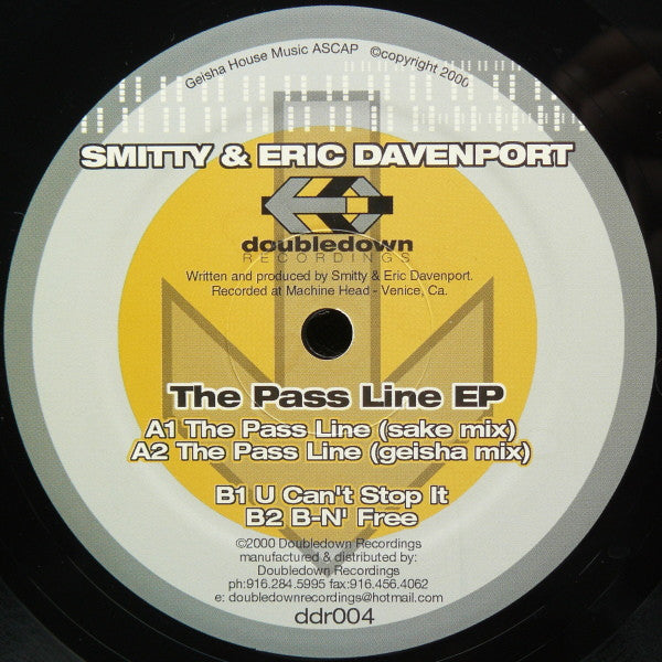 Smitty & Eric Davenport - The Pass Line EP - VG+ 12" Single Record 2000 Doubledown Vinyl - House / Deep House - Shuga Records