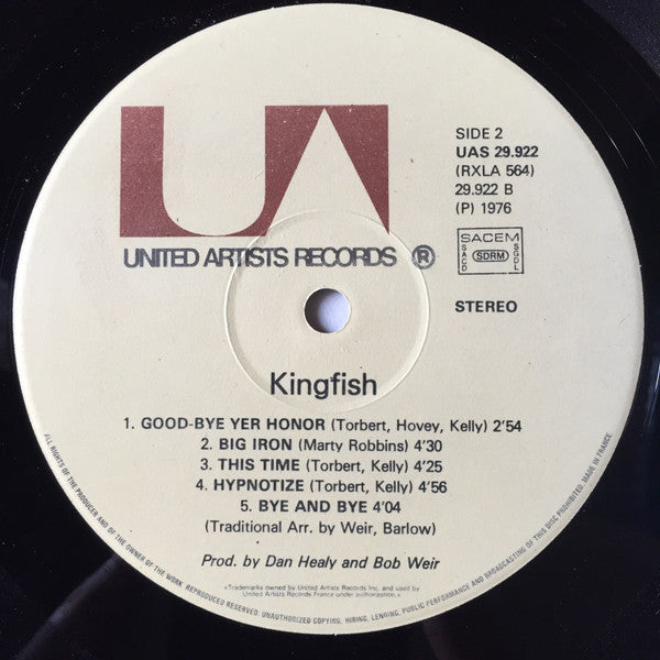 Kingfish - Kingfish - VG+ (VG Cover) LP Record 1976 United Artists Round France Vinyl - Rock / Classic Rock / Country Rock / Bob Weir / Grateful Dead - Shuga Records