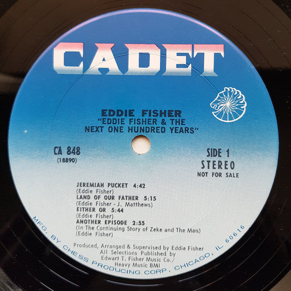 Eddie Fisher – Eddie Fisher & The Next One Hundred Years - VG (VG- cover) LP Record 1970 Cadet USA Promo Vinyl - Jazz / Jazz-Funk / Soul-Jazz - Shuga Records