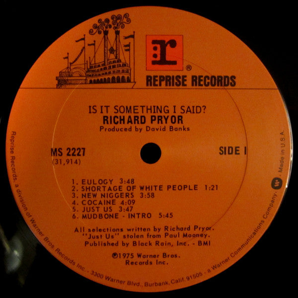 Richard Pryor - ...Is It Something I Said? - VG+ LP Record 1975 Reprise USA Original Vinyl - Comedy - Shuga Records