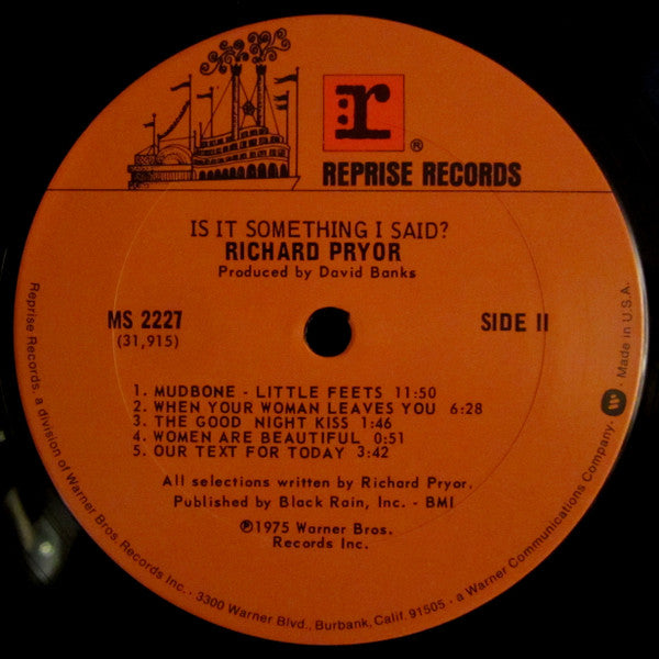 Richard Pryor - ...Is It Something I Said? - VG+ LP Record 1975 Reprise USA Original Vinyl - Comedy - Shuga Records