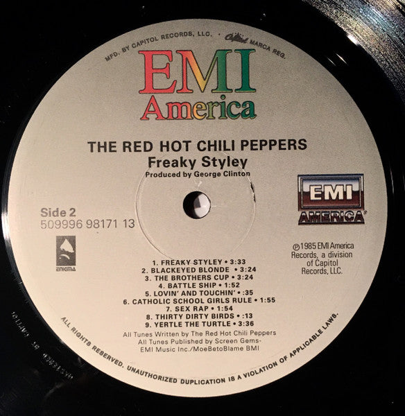 The Red Hot Chili Peppers -  Freaky Styley (1985)- VG+ LP Record 2009 EMI America 180 gram Vinyl - Alternative Rock