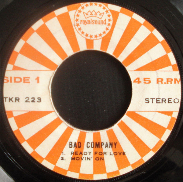 Bad Company - Ready For Love - VG+ 7" EP Record 1974 Royalsound Thailand RARE Unofficial Vinyl - Rock / Classic Rock - Shuga Records