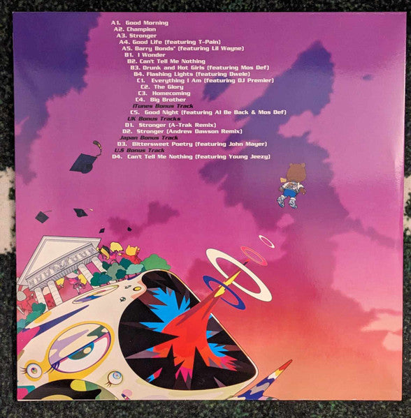 Kanye West - Graduation (2007) - VG+ (VG- Cover) 2 LP Record 2013 Getting Out Our Dreams Unofficial Lime Green & Gold Mustard Colored Vinyl - Hip Hop / Pop Rap - Shuga Records