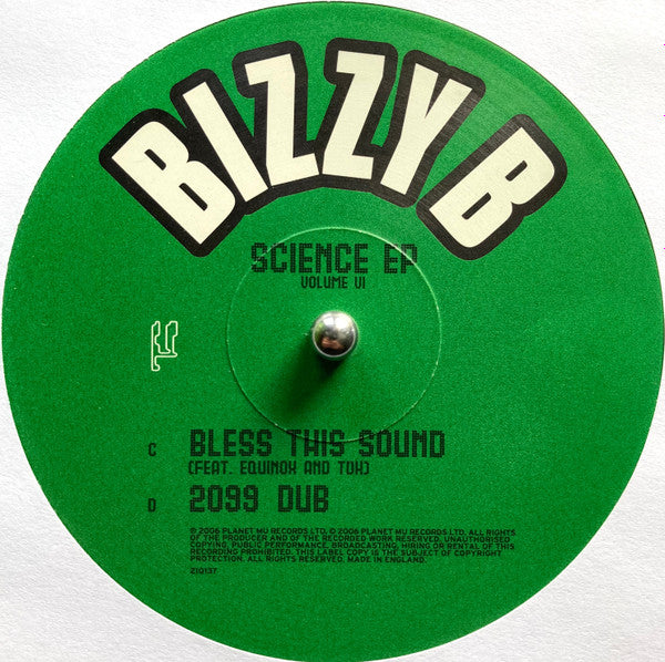 Bizzy B - Science EP - Volume VI - New 2 x 10" EP Record 2006 Planet Mu UK Vinyl - Drum n Bass / Jungle - Shuga Records
