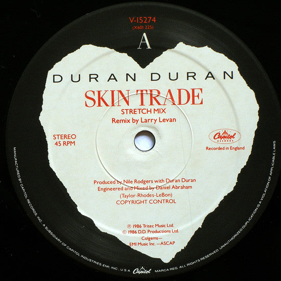 Duran Duran - Skin Trade - Mint- 12" Single Record 1987 Capitol USA Vinyl - Pop Rock / Synth-pop - Shuga Records