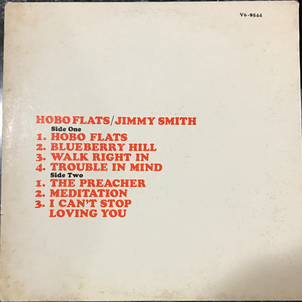 Jimmy Smith - Hobo Flats - VG+ LP Record 1963 Verve USA Stereo Vinyl Original - Cool Jazz / Jump Blues - Shuga Records