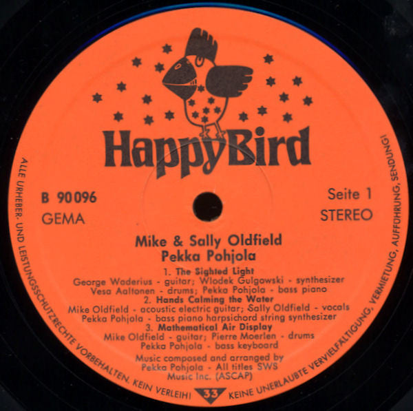 Mike Oldfield & Sally Oldfield, Pekka Pohjola (1977) - Mint- LP Record 1981 Happy Bird 1981 Germany Vinyl - Prog Rock / Jazz-Rock / Fusion - Shuga Records