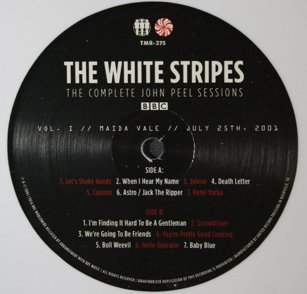 The White Stripes - The Complete John Peel Sessions (2002) - Mint- 2 LP Record Store Day 2017 Third Man RSD White & Red Vinyl - Indie Rock / Alternative Rock - Shuga Records