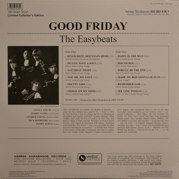 The Easybeats - Good Friday (1967) - Mint- LP Record Store Day 2016 Varèse Sarabande 180 gram Vinyl - Garage Rock / Pop Rock / Beat - Shuga Records