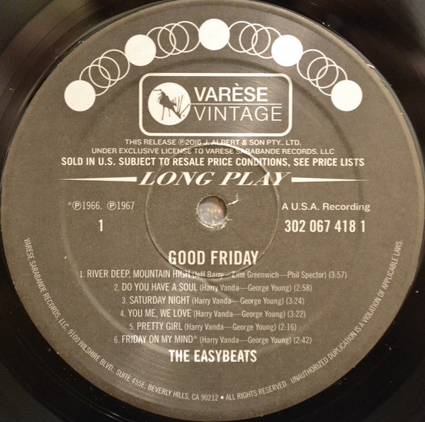 The Easybeats - Good Friday (1967) - Mint- LP Record Store Day 2016 Varèse Sarabande 180 gram Vinyl - Garage Rock / Pop Rock / Beat - Shuga Records