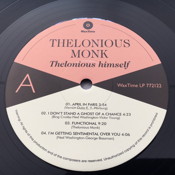 Thelonious Monk - Thelonious Himself (1957) - Mint- LP Record 2016 WaxTime Spain 180 gram Vinyl - Jazz / Bop - Shuga Records