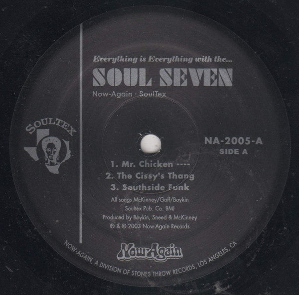 The Soul Seven - Everything Is Everything With The Soul Seven (1970) - Mint- LP Record 2003 Now-Again USA Vinyl - Funk / Soul