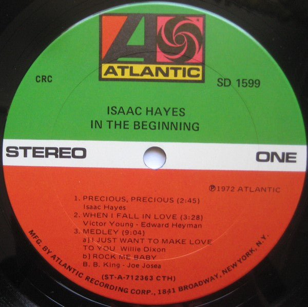 Isaac Hayes - In The Beginning (1968) - VG+ LP Record 1972 Atlantic CRC Columbia House Club Edition USA Vinyl - Soul / Rhythm & Blues / Funk - Shuga Records