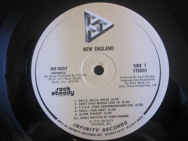 New England - New England - Mint- LP Record 1979 Infinity Stereo Vinyl - Pop Rock