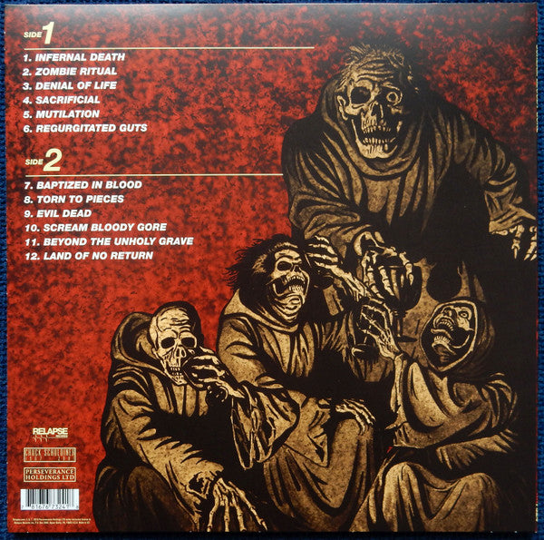 Death - Scream Bloody Gore (1987) - Mint- LP Record 2016 Relapse Black Vinyl & Insert - Death Metal - Shuga Records
