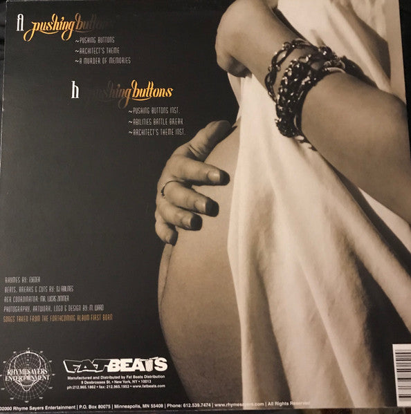 Eyedea & Abilities - Pushing Buttons - Mint- 12" EP Record 2000 Rhymesayers Entertainment - Hip Hop / RIP - Shuga Records