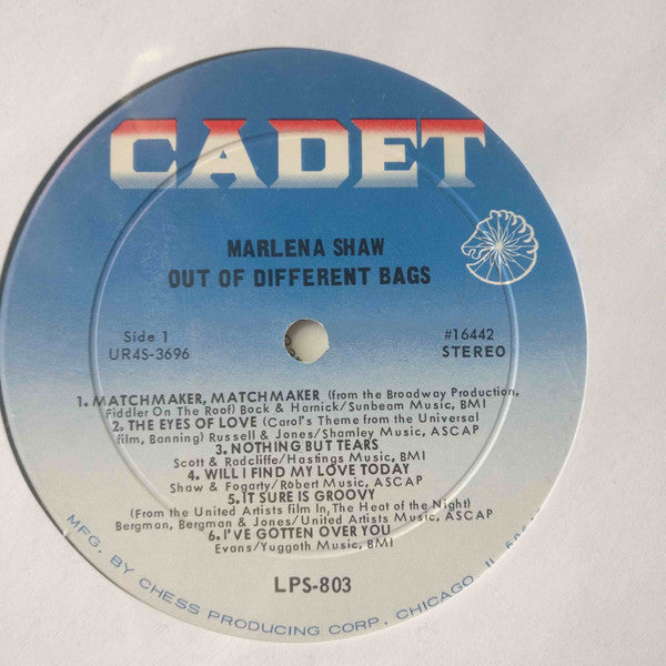 Marlena Shaw - Out Of Different Bags - VG+ LP Record 198 Cadet USA Stereo Vinyl - Jazz / Soul-Jazz - Shuga Records