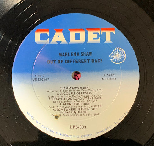 Marlena Shaw - Out Of Different Bags - VG+ LP Record 198 Cadet USA Stereo Vinyl - Jazz / Soul-Jazz - Shuga Records