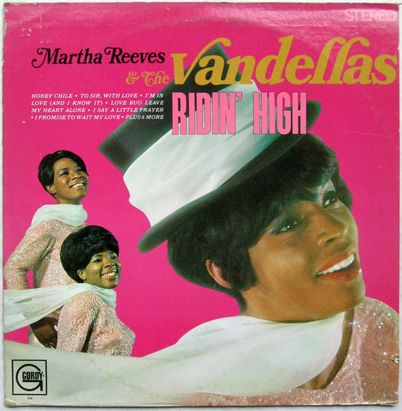 Martha Reeves & The Vandellas - Ridin' High - VG+ LP Record 1968 Gordy Stereo Vinyl - Soul / Ballad - Shuga Records