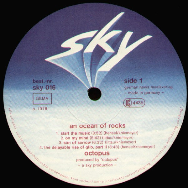 Octopus – An Ocean Of Rocks - Mint- LP Record 1978 Sky Germany Vinyl - Prog Rock / Krautrock - Shuga Records