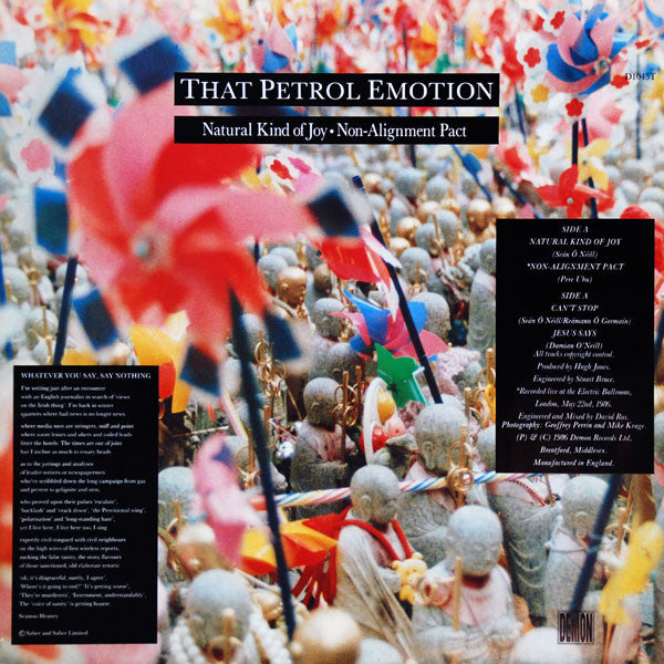 That Petrol Emotion – Natural Kind Of Joy - VG+ EP Record 1986 Demon UK Vinyl - Indie Rock / Pop Rock - Shuga Records