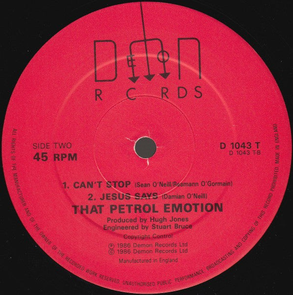 That Petrol Emotion – Natural Kind Of Joy - VG+ EP Record 1986 Demon UK Vinyl - Indie Rock / Pop Rock - Shuga Records