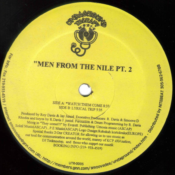 Roy Davis & Jay Juniel - Men From The Nile Pt. 2 - VG+ 12" Single Record 1997 Undaground Therapy Muzik USA Vinyl - Chicago House / Deep House - Shuga Records