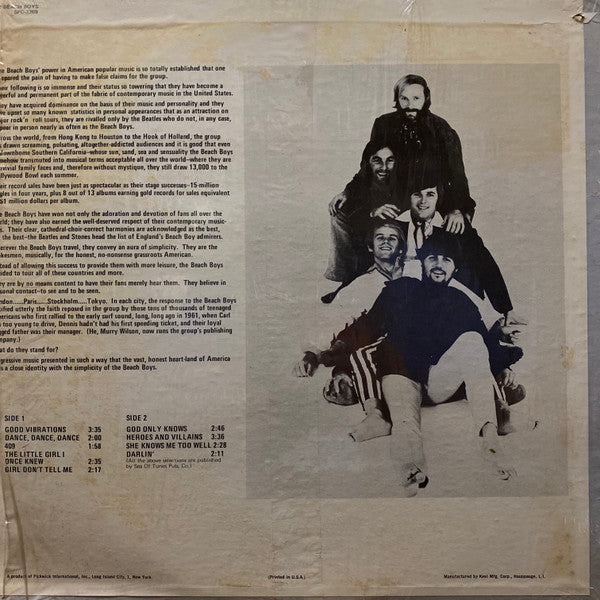 The Beach Boys - Good Vibrations - VG+ LP Record 1973 Pickwick USA Mono Vinyl - Surf Rock / Pop Rock - Shuga Records