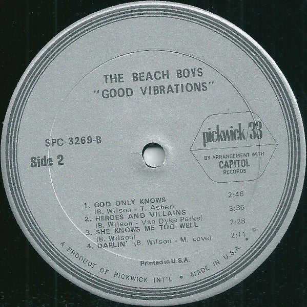 The Beach Boys - Good Vibrations - VG+ LP Record 1973 Pickwick USA Mono Vinyl - Surf Rock / Pop Rock - Shuga Records