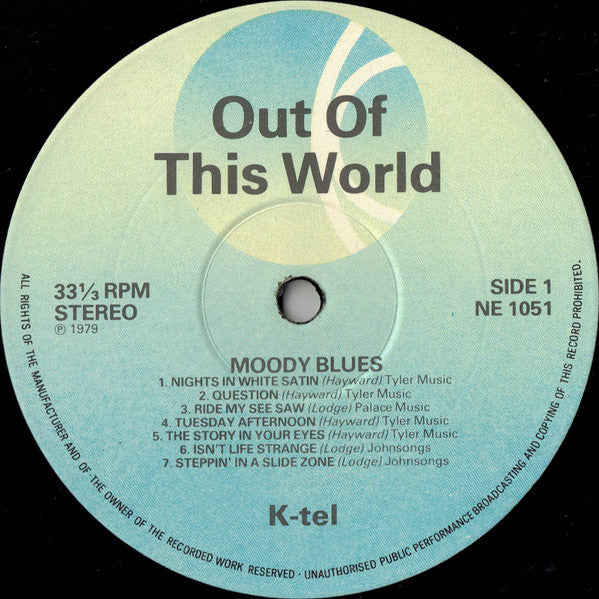 The Moody Blues - Out Of This World - VG+LP Record 1979 K-Tel UK Vinyl - Psychedelic Rock / Classic Rock - Shuga Records