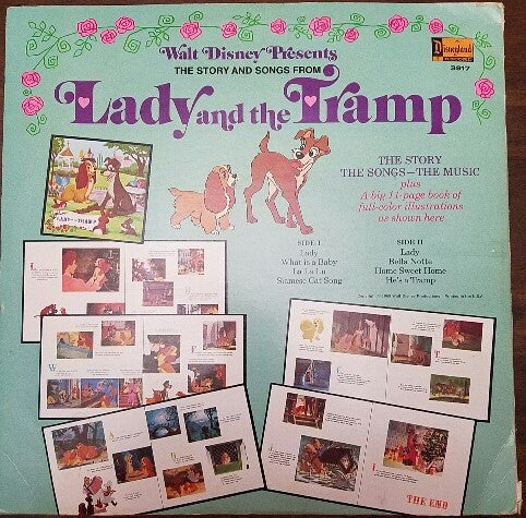 Ginny Tyler - Walt Disney - The Story And Songs From Lady And The Tramp (1962) - VG+ LP Record 1976 Disneyland USA Vinyl & Booklet - Story / Soundtrack - Shuga Records