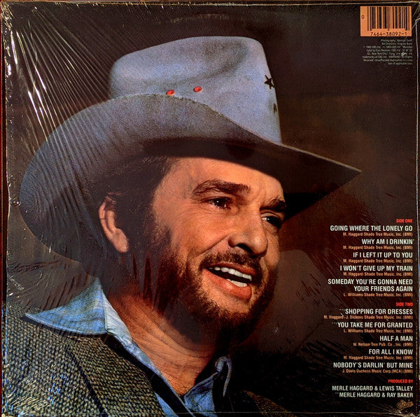 Merle Haggard - Going Where The Lonely Go - Mint- LP Record 1982 Epic USA Vinyl - Country - Shuga Records