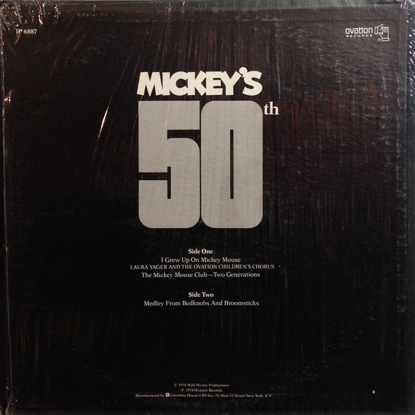 Various – Mickey's 50th - New LP Record 1978 Ovation USA Vinyl - Children's / Story - Shuga Records