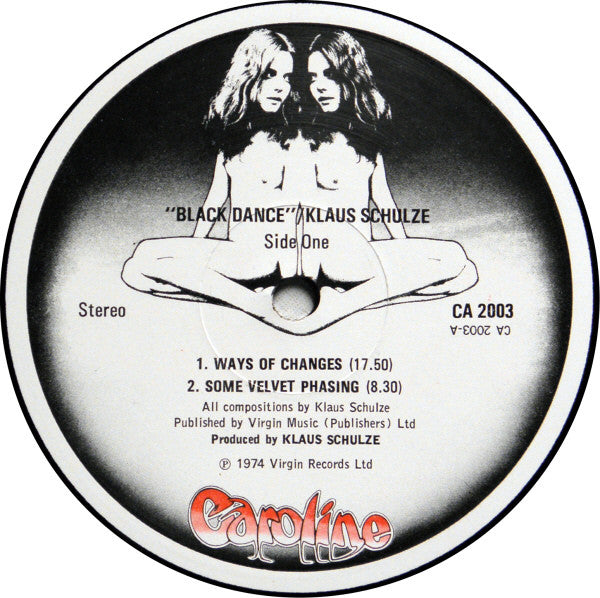 Klaus Schulze – Blackdance - Mint- LP Record 1974 Caroline UK Original Vinyl - Electronic / Ambient / Experimental / Berlin-School - Shuga Records