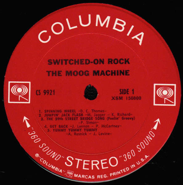 The Moog Machine - Switched-On Rock - VG+ LP Record 1969 Columbia USA 360 Vinyl - Pop Rock / Experimental - Shuga Records