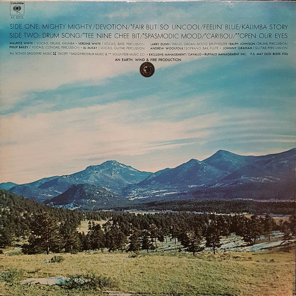 Earth, Wind & Fire - Open Our Eyes - VG LP Record 1974 Columbia US Original Vinyl - Funk / Soul / Disco - Shuga Records