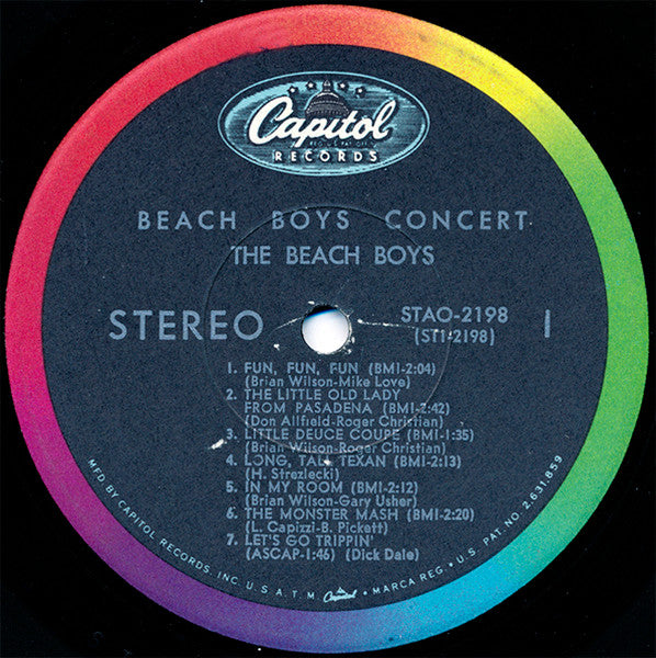 The Beach Boys - Concert - VG+ LP Record 1964 Capitol USA Original Vinyl & Insert - Pop Rock / Surf Rock - Shuga Records