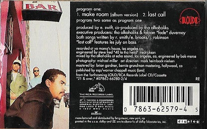 Tha Alkaholiks - Make Room - VG+ Cassette Single 1993 Loud USA Tape - Hip Hop - Shuga Records